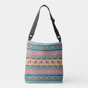 Poodle -Fun Colourful Pattern in pastels Crossbody Bag