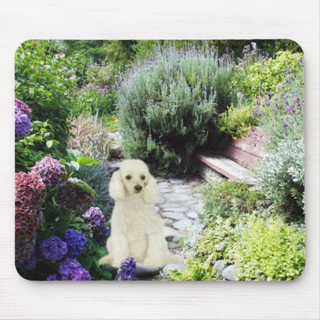 Poodle Garden Mousepad (Front)