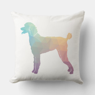 Poodle Geo Silhouette Pastel Cushion