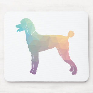 Poodle Geo Silhouette Pastel Mouse Pad
