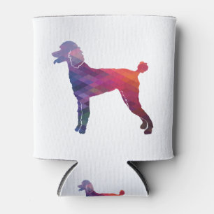 Poodle Geo Silhouette Purple Can Cooler