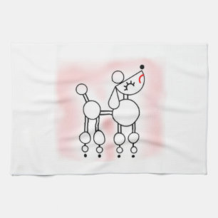 Poodle Gift Ideas, White Toy Poodle Tea Towel