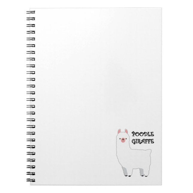 Poodle Giraffe Notebook (Front)