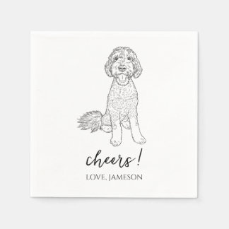 Poodle Goldendoodle Labradoodle.Napkin Dog Wedding Napkin