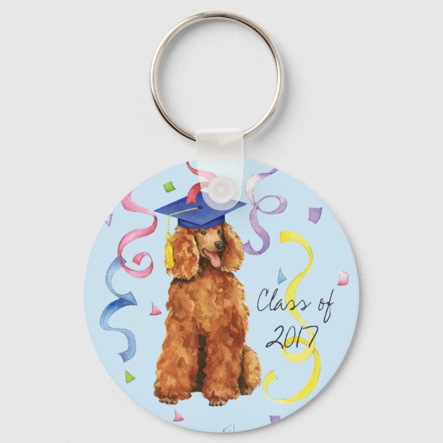 Poodle Graduate Key Ring (Front)