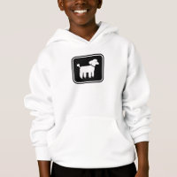 Poodle Graphic (White on Black)
