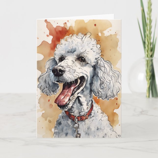Poodle Greeting Card (Front)