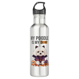 Poodle Halloween Costume My Poodle is My Boo Dog 710 Ml Water Bottle