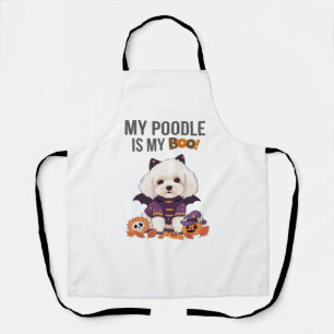Poodle Halloween Costume  My Poodle is My Boo Dog  Apron