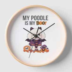 Poodle Halloween Costume  My Poodle is My Boo Dog  Clock