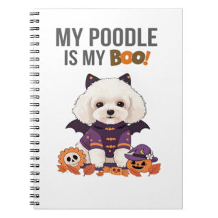 Poodle Halloween Costume  My Poodle is My Boo Dog  Notebook