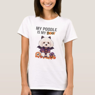 Poodle Halloween Costume My Poodle is My Boo Dog T-Shirt