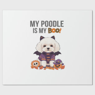 Poodle Halloween Costume My Poodle is My Boo Dog Wrapping Paper