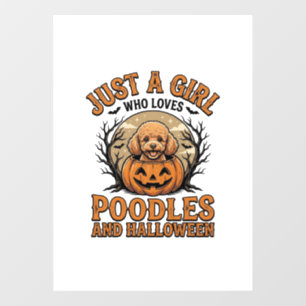Poodle Halloween Girl Vintage Pumpkin Dog Shirt De