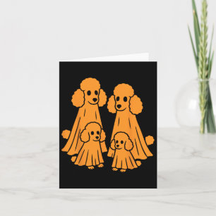 Poodle Halloween Poodle Ghost Family Funny Dog Lov Card