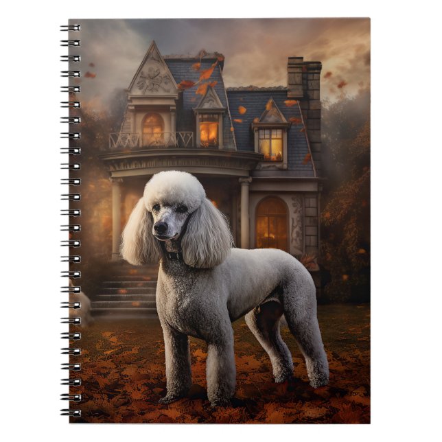 Poodle Halloween Scary Notebook (Front)