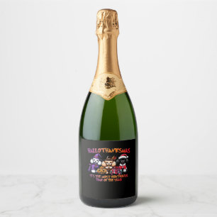 Poodle Halloween Thanksgiving Christmas Classic T- Sparkling Wine Label