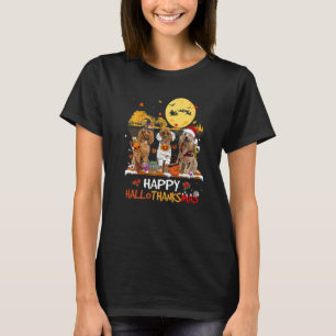 Poodle Happy Hallothanksmas Halloween Thanksgiving T-Shirt