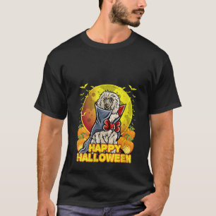 Poodle Happy Halloween Costume Vampire V Neck T-Shirt