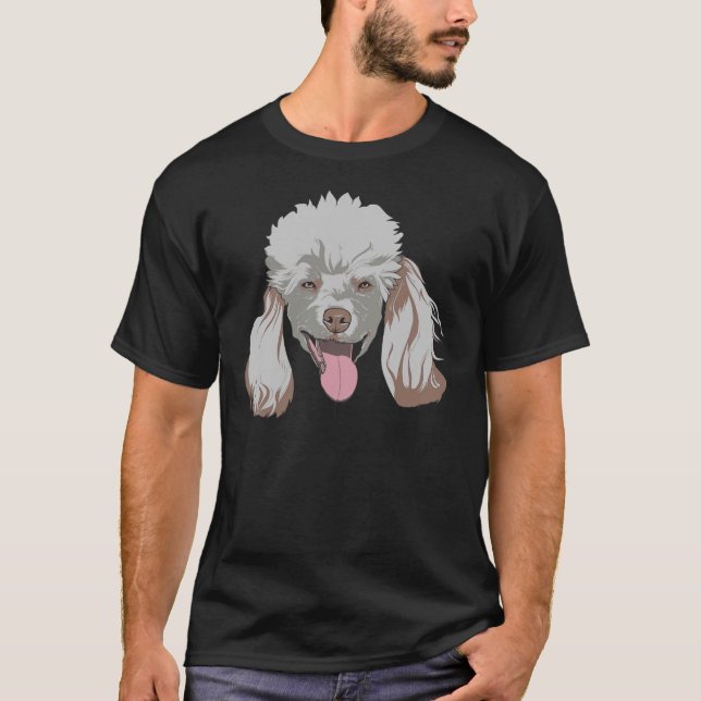 Poodle Head Animal Lover Keeper Pet Owner Whispere T-Shirt (Front)