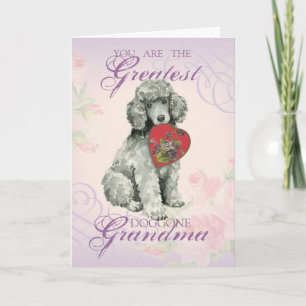 Poodle Heart Grandma Card