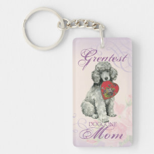 Poodle Heart Mum Key Ring