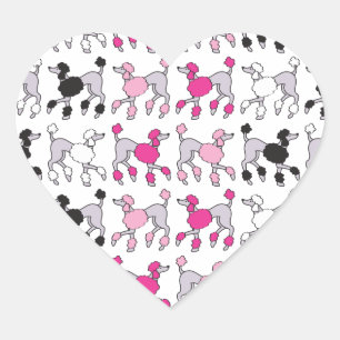 POODLE HEART STICKER