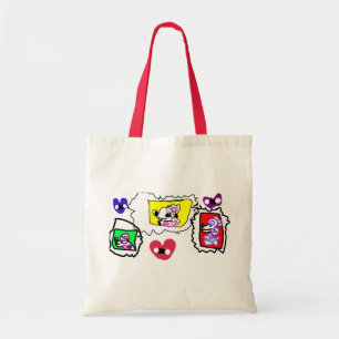 Poodle heart tote bag