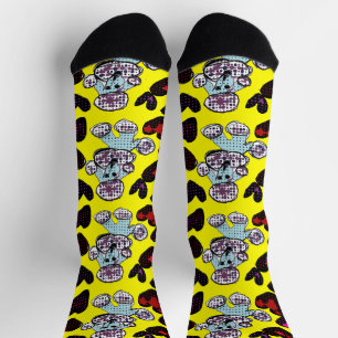 Poodle hearts mug wooden box sign socks