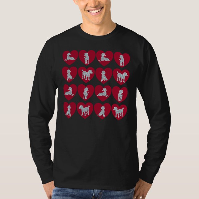 Poodle Hearts      T-Shirt (Front)