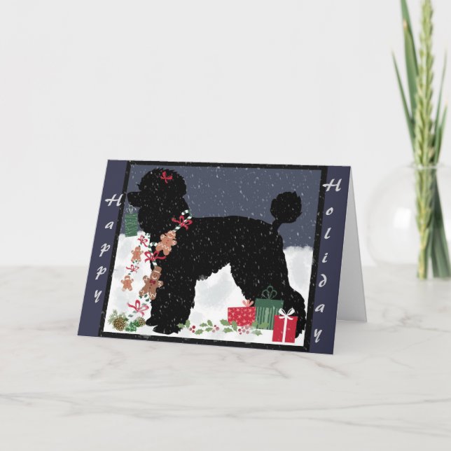 Poodle Holiday Card (Front)