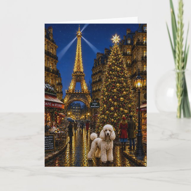 Poodle Holiday  Card (Front)