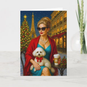 Poodle Holiday Card