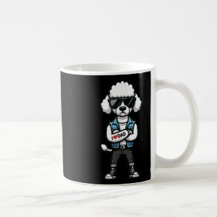 Poodle I Love Dad Funny Dog Tattoo Coffee Mug