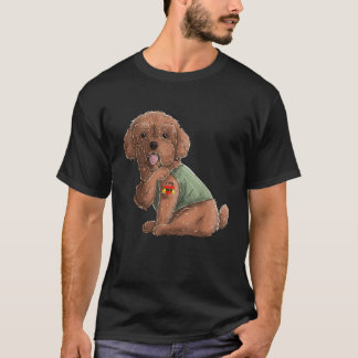 Poodle I Love Mum Tattoo Dog Shirt Funny Mothers D