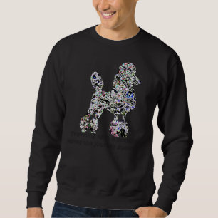 Poodle In Chrysanthemums Sweatshirt
