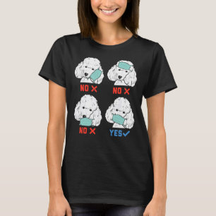 Poodle In Mask Funny Social Distancing T-Shirt