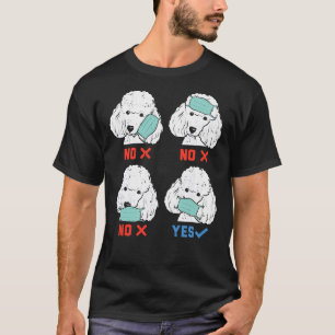 Poodle In Mask Funny Social Distancing T-Shirt
