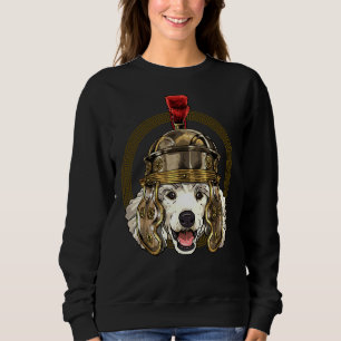 Poodle in Roman Helmet Centurion Legionnaire Dog L Sweatshirt