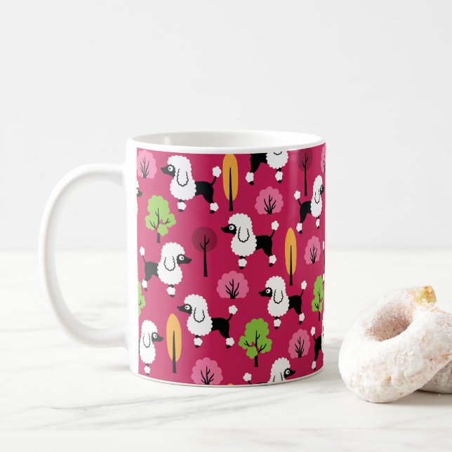 Poodle in the park coffee mug (With Donut)
