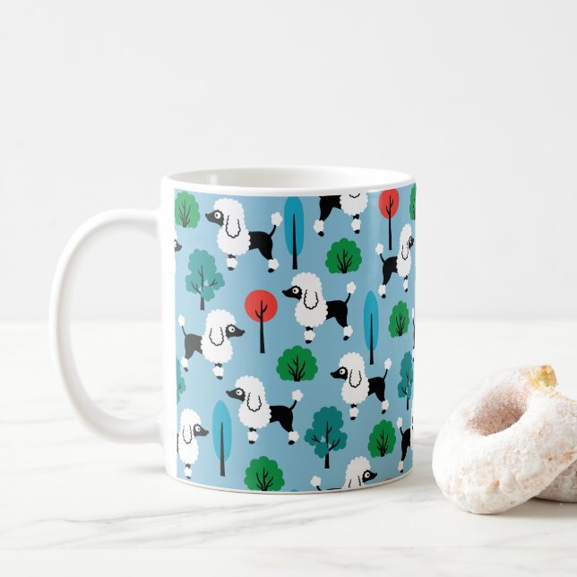 Poodle in the park coffee mug (With Donut)