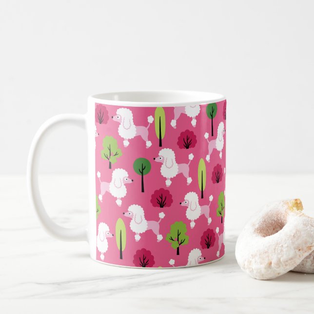 Poodle in the park coffee mug (With Donut)