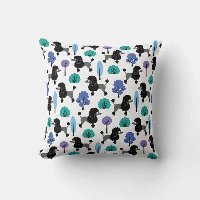 Poodle in the park cushion (Front)