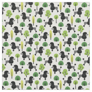 Poodle in the park fabric