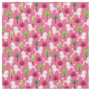 Poodle in the park fabric