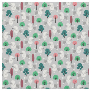 Poodle in the park fabric