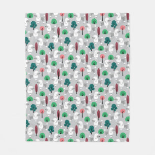 Poodle in the park fleece blanket