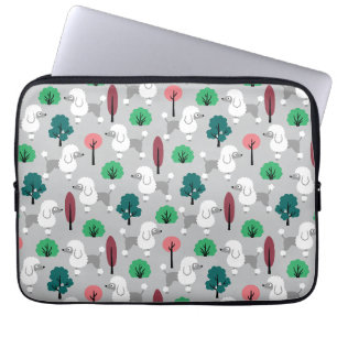 Poodle in the park laptop sleeve