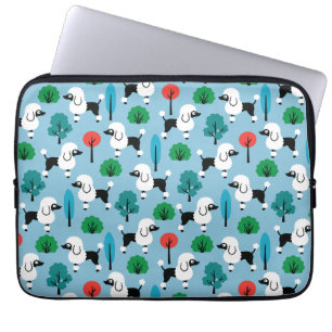 Poodle in the park laptop sleeve