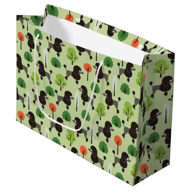 Poodle in the park large gift bag (Front Angled)